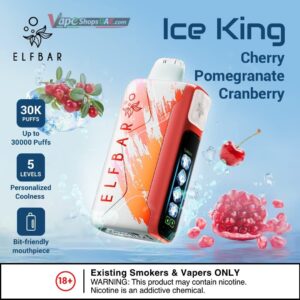 ELF BAR ICE KING 30000 PRICE IN DUBAI CHERRY POMEGRANATE CRANBERRY