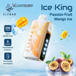 ELF BAR Ice King 30000 Puffs 50MG Disposable Vape - passion fruit mango ice