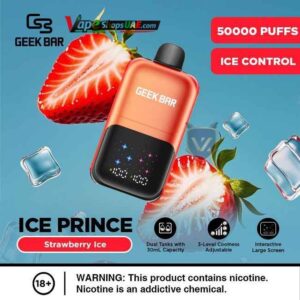 Geek Bar Ice Prince 50000 Puffs Disposable Vape strawberry ice