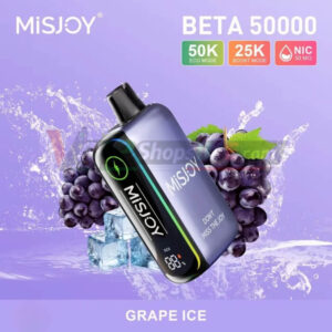 MISJOY Beta 50000 Puffs Disposable Vape 50mg in the UAE GRAPE ICE