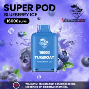 Tugboat Super 16000 Pod Cartridges Disposable Vape Blueberry