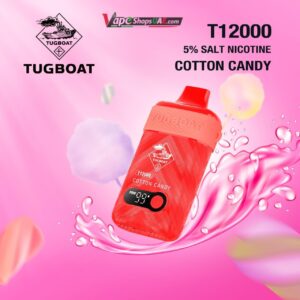 Tugboat T12000 Disposable 12000 Puffs 50Mg Disposable Vape In Dubai Cotton Candy