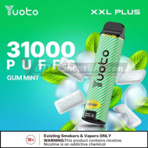 Yuoto XXL Plus 31000 Puffs Disposable Vape 50mg in the UAE Gum Mint