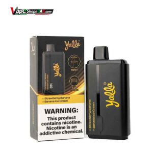 YALLA 24000 PUFFS PRICE IN DUBAI STRAWBERRY BANANA BANANA ICE CREAM