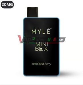 myle mini box 1500 puffs 20mg disposable vape in dubai iced quad berry