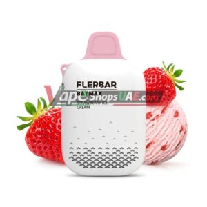 flerbar baymax 3500 puffs zero nicotine disposable vape in uae strawberry ice cream