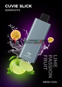 hqd cuvie slick 6000 puffs 20mg nicotine in uae lime passion fruit