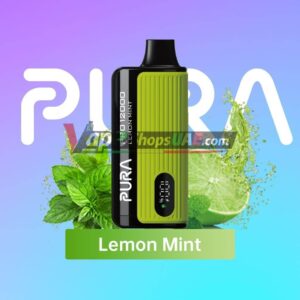 pura pro 12000 puffs 20mg and 50mg disposable vape in uae lemon mint