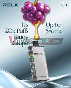 relx ace 20000 puffs 50mg disposable vape in uae Tangy Grape