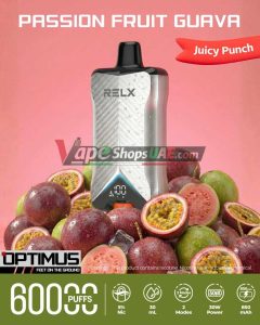 relx optimus up to 60000 puffs 50mg nicotine disposable vape in uae passion fruit guava