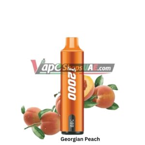 smooth whale 12000 puffs 20mg and 50mg disposable rechargeable vape in dubai uae georgian peach