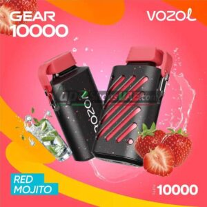 vozol gear 10000 puffs zero nicotine vape in uae red mojito