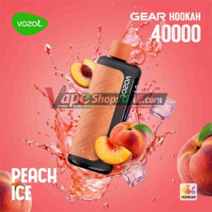vozol gear hookah 40000 puffs disposable vape 5mg in the uae peach ice