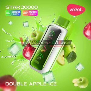 vozol star 20000 puffs 20mg and 50mg disposable vape in dubai double apple ice