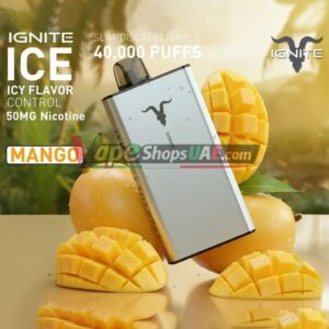 ignite ice 40000 puffs disposable vape icy flavor control in the uae mango