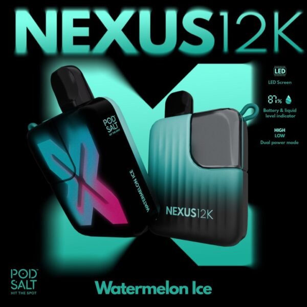 New Pod Salt Nexus 12000 Puffs Watermelon Ice Disposable Vape in Dubai