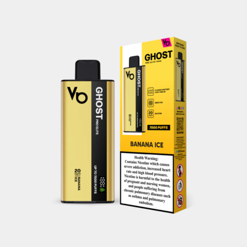 VAPES BARS GHOST PRO ELITE 7000 PUFFS IN DUBAI - BANANA ICE