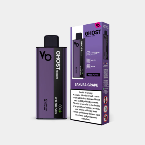 VAPES BARS GHOST PRO ELITE 7000 PUFFS IN DUBAI - SAKURA GRAPE