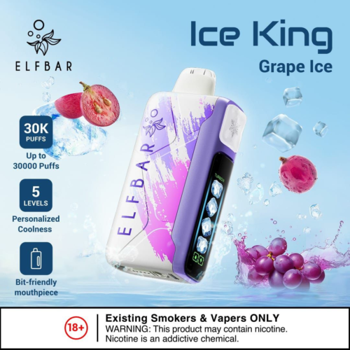 ELF BAR Ice King 30000 Puffs Disposable Vape - Grape Ice