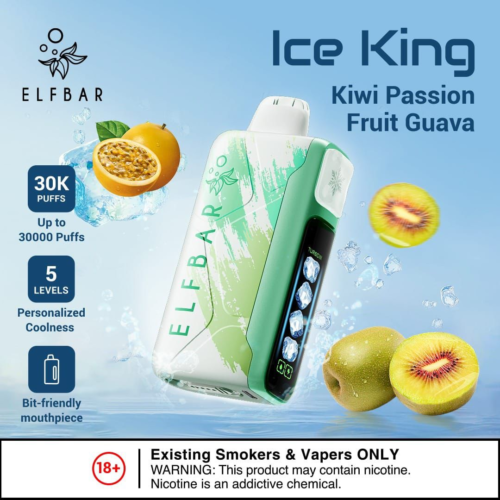 ELF BAR Ice King 30000 Puffs Disposable Vape - Kiwi Passion Fruit Guava