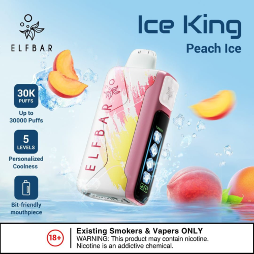 ELF BAR Ice King 30000 Puffs Disposable Vape - Peach Ice