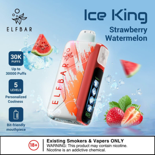 ELF BAR Ice King 30000 Puffs Disposable Vape - Strawberry Watermelon