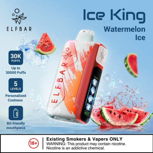 ELF BAR Ice King 30000 Puffs Disposable Vape - Watermelon Ice