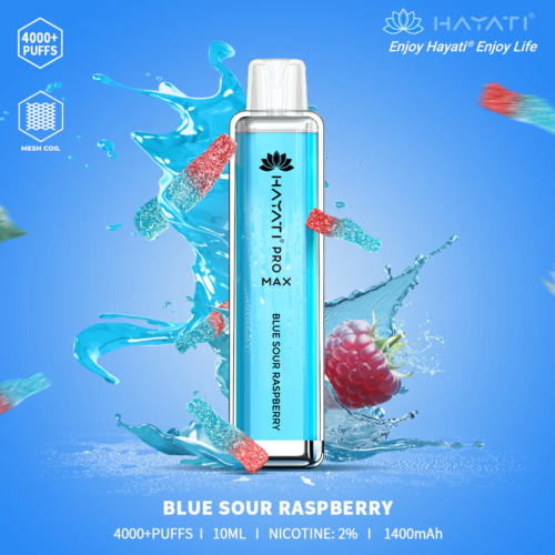 HAYATI Pro Max 4000 Plus Puffs 20mg Vape - BLUE SOUR RASPBERRY