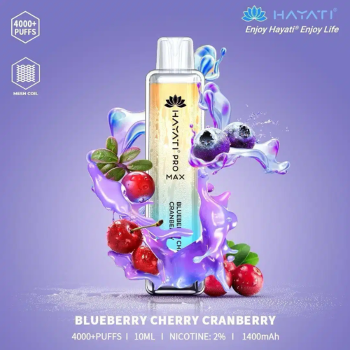 HAYATI Pro Max 4000 Plus Puffs 20mg Vape - BLUEBERRY CHERRY CRANBERRY