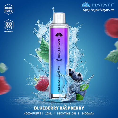 HAYATI Pro Max 4000 Plus Puffs 20mg Vape - ⁠BLUEBERRY RASPBERRY