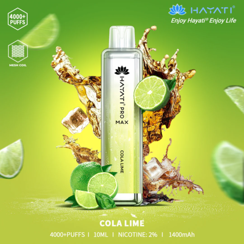 HAYATI Pro Max 4000 Plus Puffs 20mg Vape - COLA LIME