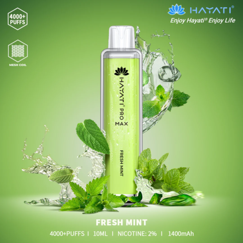 HAYATI Pro Max 4000 Plus Puffs 20mg Vape - FRESH MINT