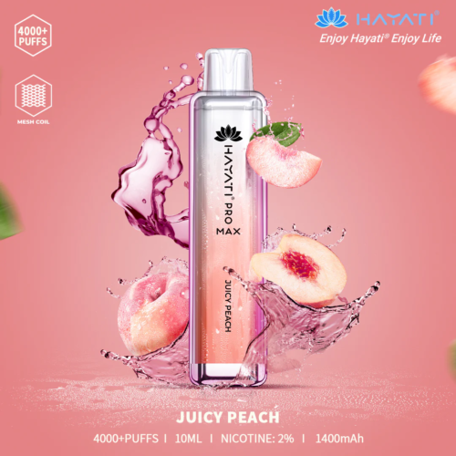 HAYATI Pro Max 4000 Plus Puffs 20mg Vape - JUICY PEACH