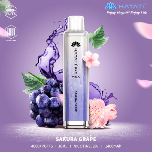 HAYATI Pro Max 4000 Plus Puffs 20mg Vape - SAKURA GRAPE