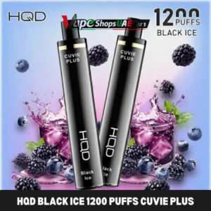 HQD Black Ice 1200 Puffs Cuvie Plus Disposable Vape 50mg in the UAE