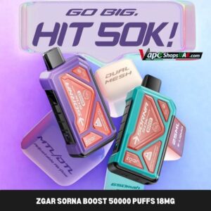 ZGAR Sorna Boost 50000 Puffs 18mg Disposable Vape in Dubai