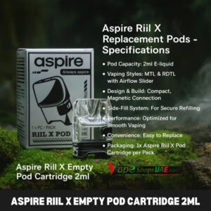 aspire riil x empty pod cartridge 2ml in dubai
