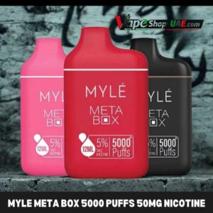 myle meta box 5000 puffs 50mg nicotine in uae
