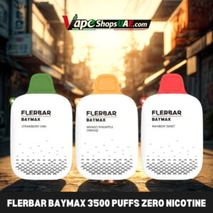 flerbar baymax 3500 puffs zero nicotine disposable vape in uae