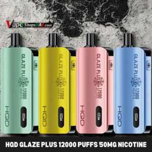 hqd glaze plus 12000 puffs 50mg nicotine dual mesh coil disposable vape in uae