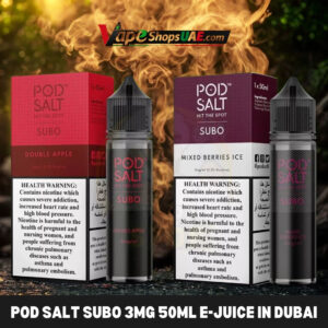 pod salt subo 3mg 50ml e juice in dubai