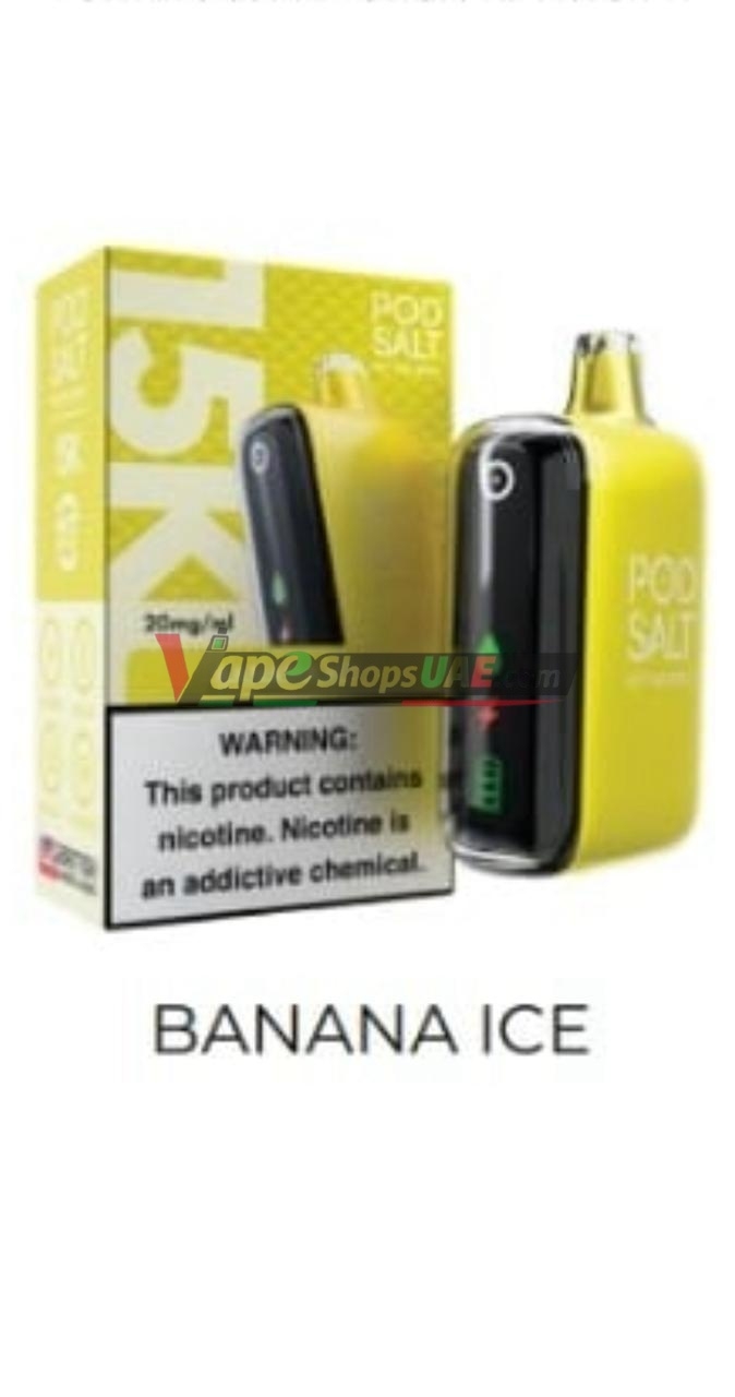 podsalt 15000 puffs 20mg nicotine disposable vape in uae banana ice