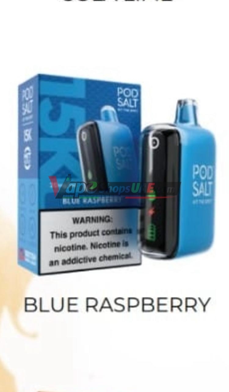 podsalt 15000 puffs 20mg nicotine disposable vape in uae blue raspberry