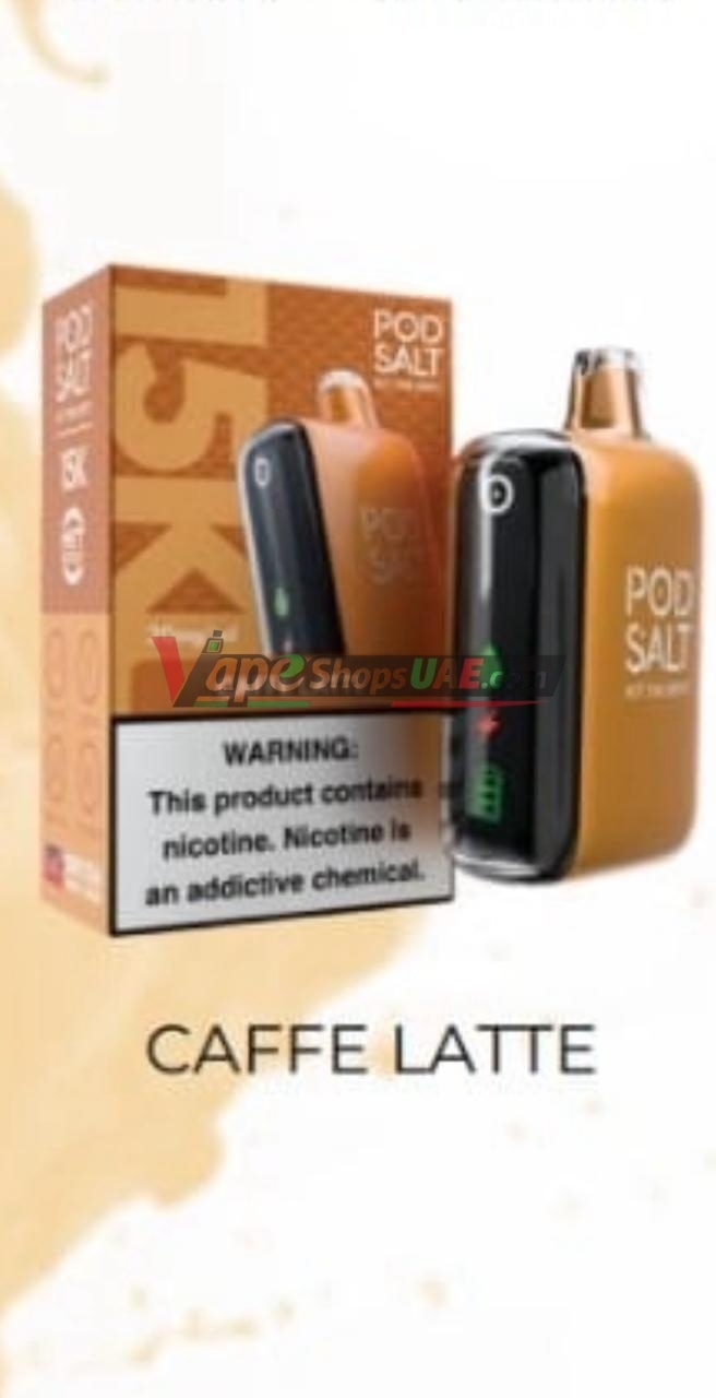 podsalt 15000 puffs 20mg nicotine disposable vape in uae caffe latte