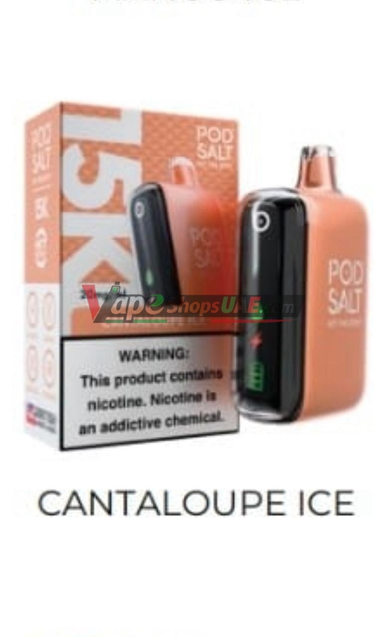 podsalt 15000 puffs 20mg nicotine disposable vape in uae cantaloupe ice