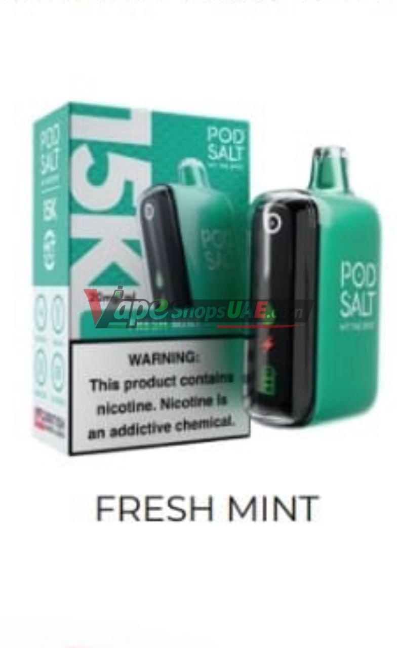 podsalt 15000 puffs 20mg nicotine disposable vape in uae fresh mint