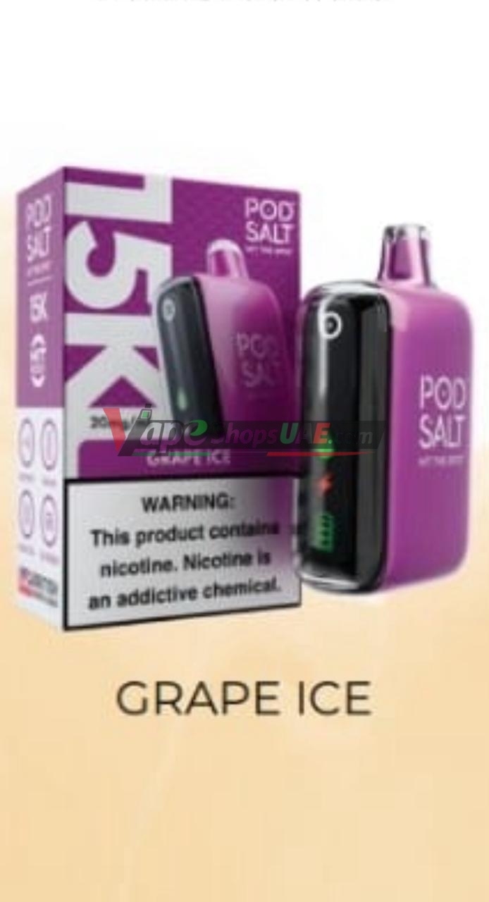 podsalt 15000 puffs 20mg nicotine disposable vape in uae grape ice