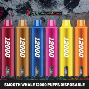 smooth whale 12000 puffs 20mg and 50mg disposable rechargeable vape in dubai uae
