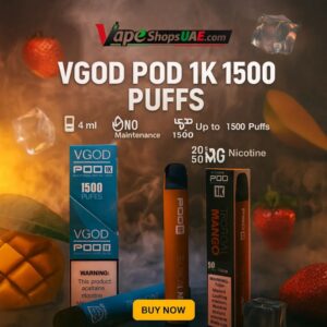 vgod pod 1k 1500 puffs 50mg nicotine disposable vape in uae