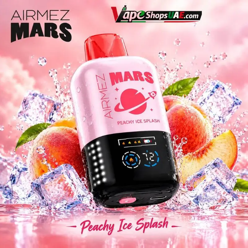 Airmez-Mars-20000-Puffs-Disposable-Vape-in-Dubai-peachy-ice-splash.